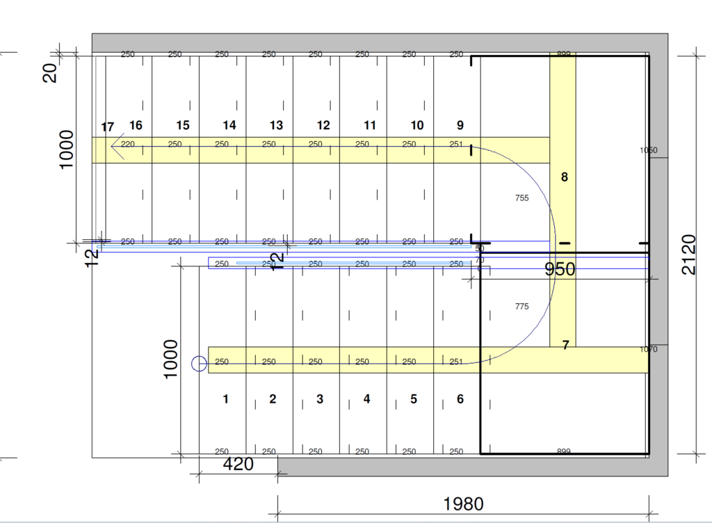 treppide projekteerimine, tootmisjoonis